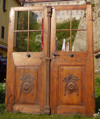 Informační panel, Dvoukřídlé dveře, Na Sadech, Č. Budějovice, barokní období